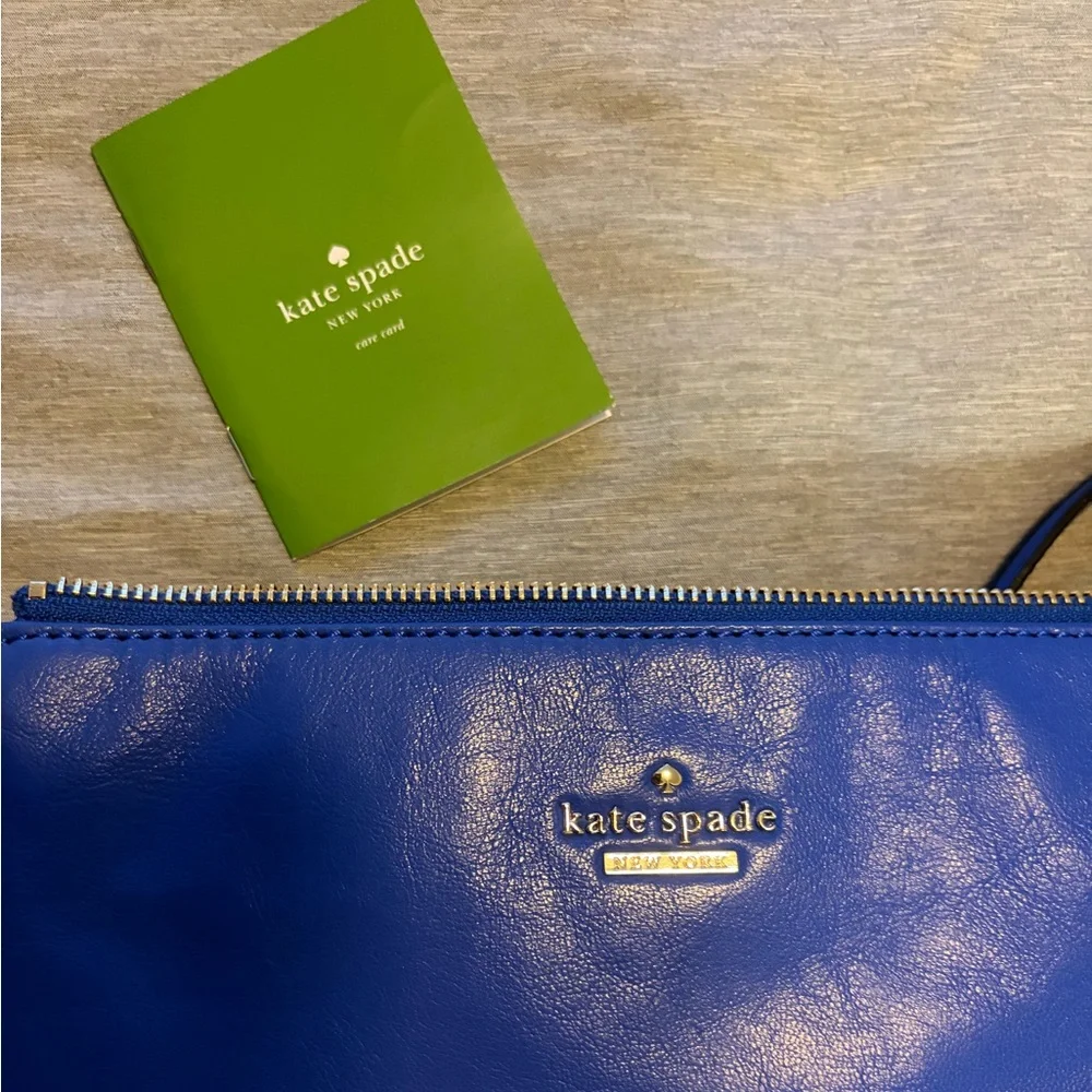 Blue Leather Kate Spade Crossbody Purse - Picture 5 of 5